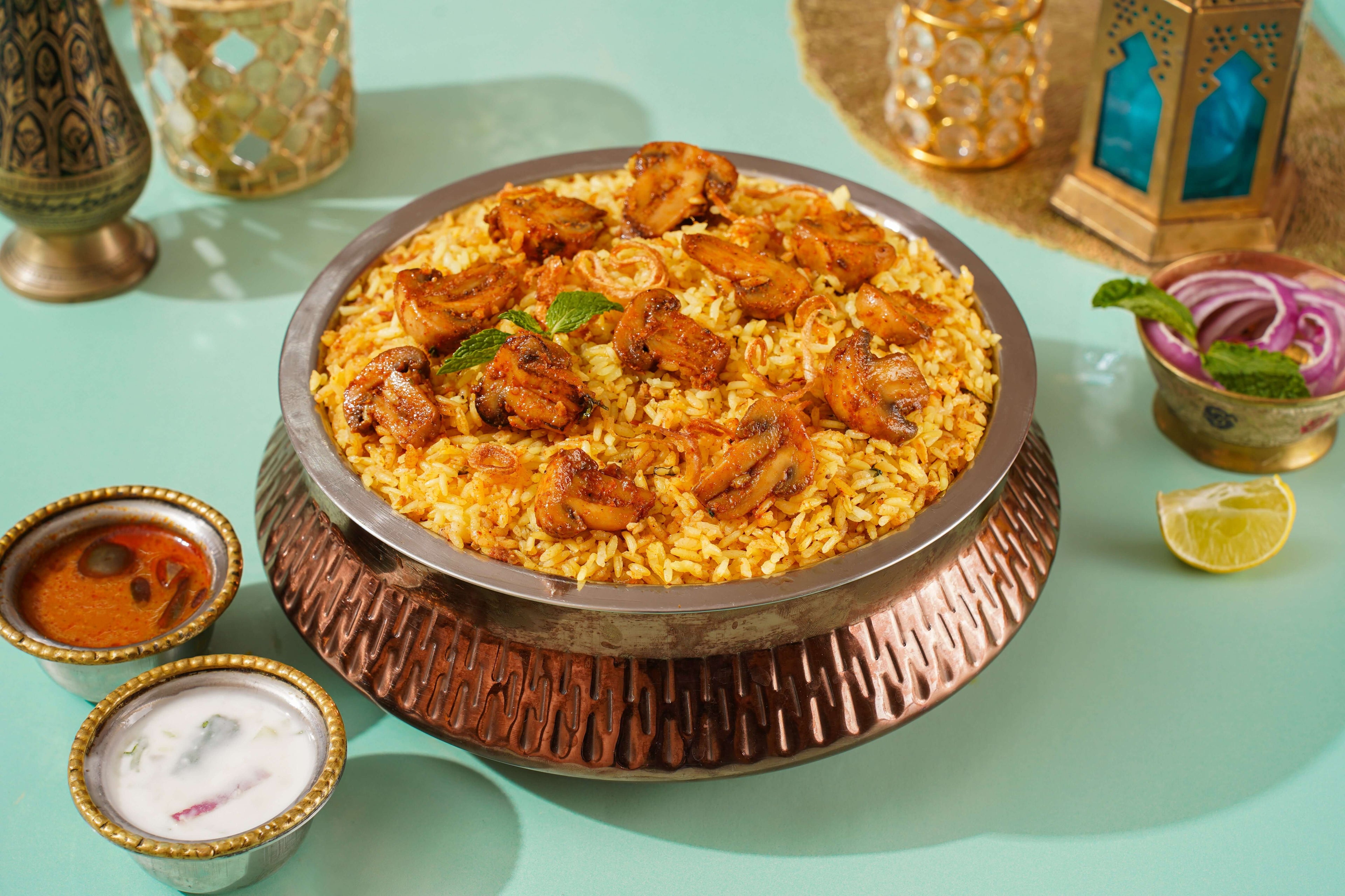Mushroom Biryani – Authentic Dum-Cooked Delight